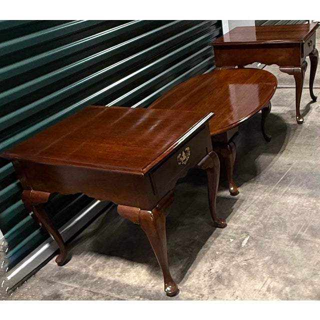 Mid 20th Century Mid 20th Century Queen Anne Style Table Set For Sale - Image 5 of 12