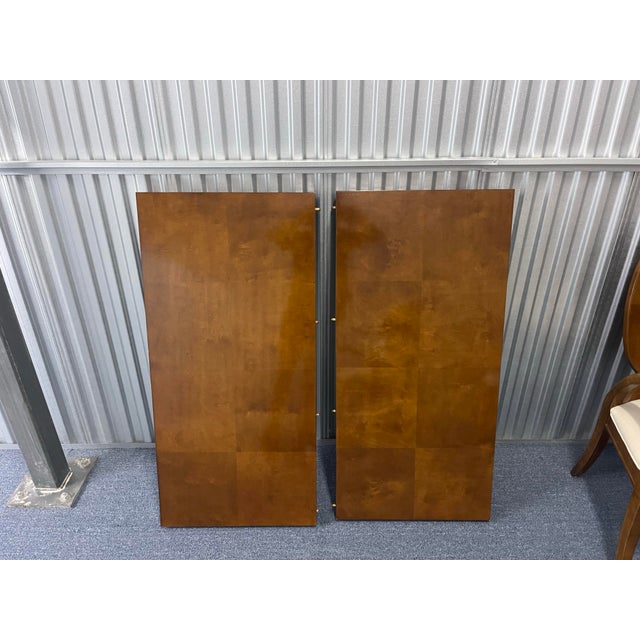 Century Furniture Omni Dining Table With Eight Chairs, Contemporary, Art Deco, Burl For Sale In Naples, FL - Image 6 of 17