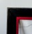 Vintage American Modernism Picture Frame, Painted Black With Red Liner For Sale In New York - Image 6 of 10