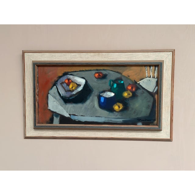 Mid-Century Modern Kurt Rosander, Still Life, 1950s, Oil Painting on Canvas, Framed For Sale - Image 3 of 14
