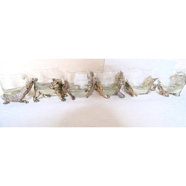 Transparent Late 20th Century Arthur Court Safari Series With Feet Double Old Fashioned Glasses - 6 pcs For Sale - Image 8 of 12