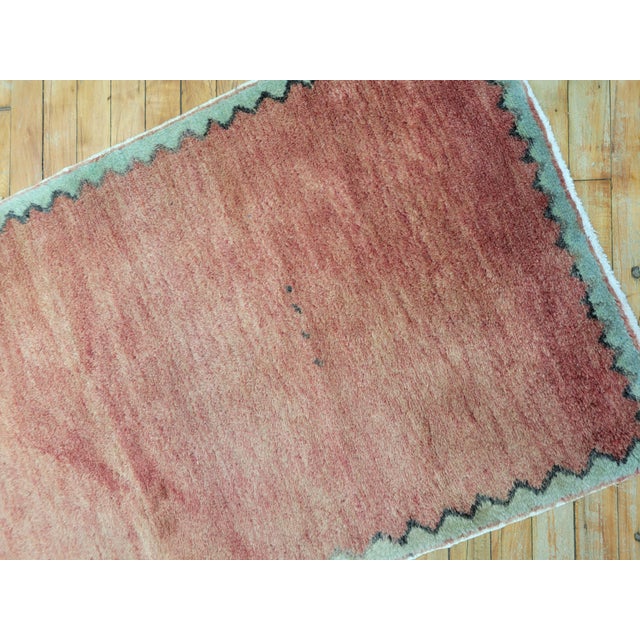 Mid 20th Century Brick Red Turkish Modernist Carpet - 2'6" x 4'2" For Sale In New York - Image 6 of 6