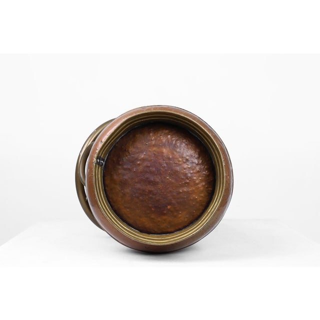 Copper Umbrella Stand with Hammered Medieval Bakery Relief, France, 1900s For Sale - Image 11 of 12
