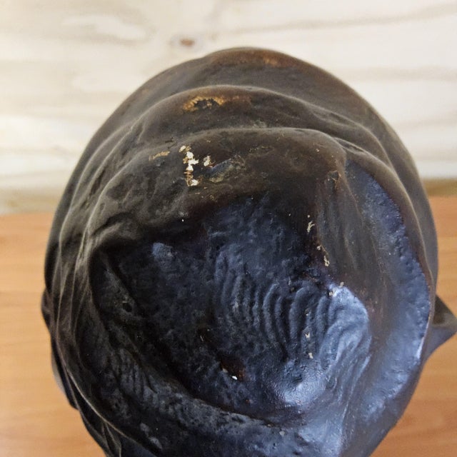 Antique Art Nouveau Plaster Lady Bust For Sale - Image 14 of 17