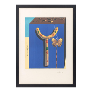 Salvador Dali "Surrealist Crutches" Etching, 1971