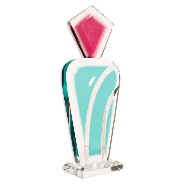 Contemporary Signed David Muniz Acrylic Lucite Modern Contemporary Bottle Sculpture For Sale - Image 3 of 8