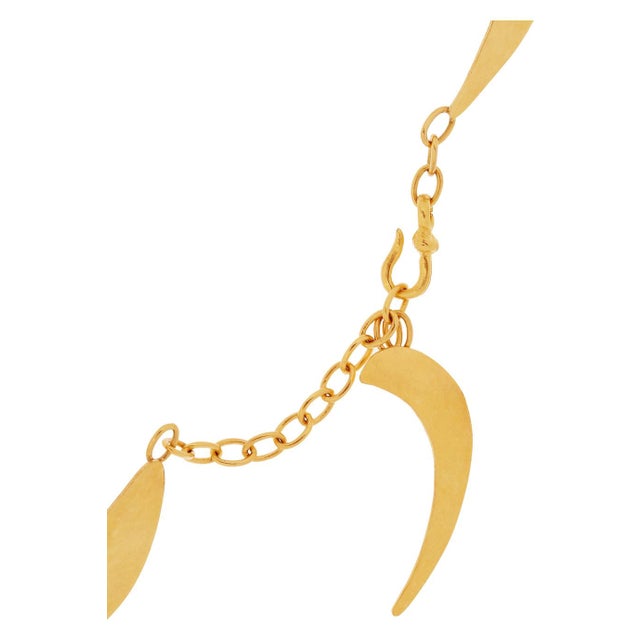 Contemporary 1990s Herve Van Der Straeten Choker Collar Necklace Scalloped Edges 24k Gold Plated For Sale - Image 3 of 10