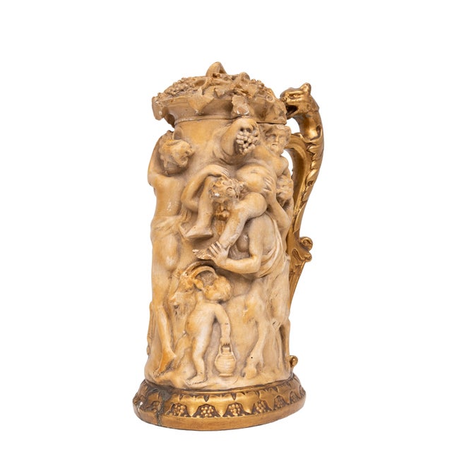 Sculpture Materials Antique Tankard the Triumph of Silenus by Gerard Van Opstal Flemish, 1880 For Sale - Image 7 of 15