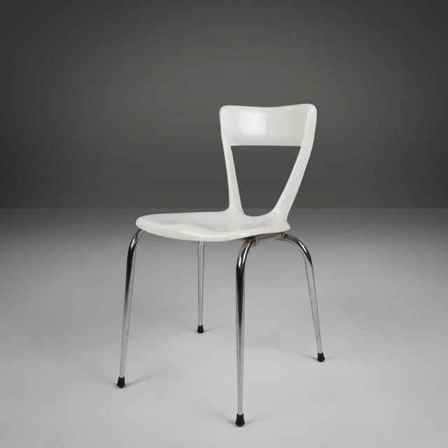 Vintage White Gilac Dining Chair, 1960s For Sale - Image 11 of 11