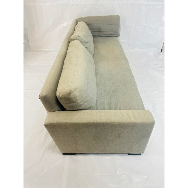 Restoration Hardware Linen 2-Piece Sectional Sofa, Modern Rh Corner Couch For Sale - Image 17 of 18