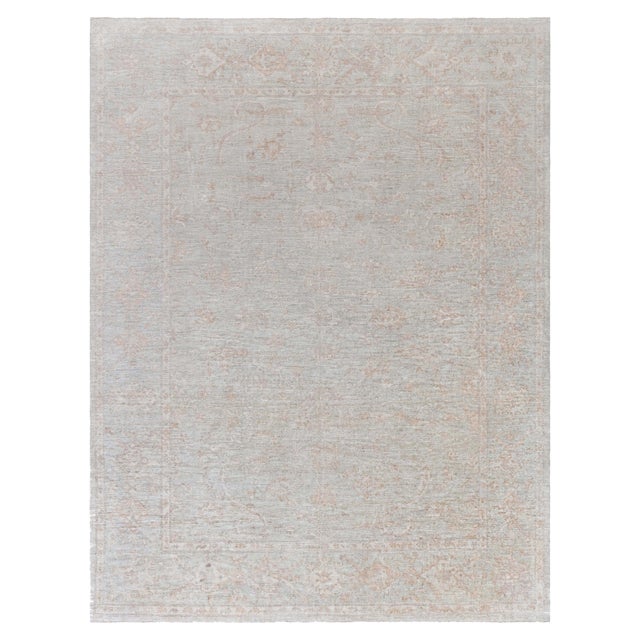 One-of-a-kind Oushak Beige and Brown Handmade Wool Rug by Doris Leslie Blau For Sale