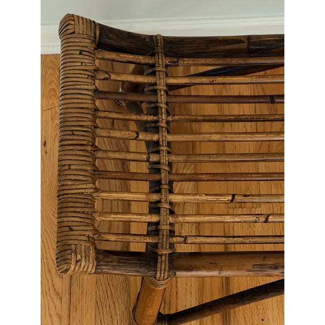 Vintage Bentwood Rattan Bench For Sale In Savannah - Image 6 of 12