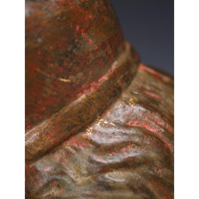Late 18th Century Polychrome Carved Bishop Bust, Continental Ecclesiastical Fragment, 1790, Limewood For Sale - Image 5 of 18