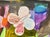 Jim Drain, Colorful Mixed Media Collage Painting Miami Artist Jim Drain Abstract Flowers For Sale - Image 9 of 15