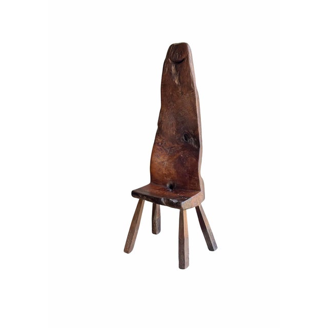 Wood Monumental Antique Javanese Sculptural Throne Stool, Modern Organic For Sale - Image 7 of 11