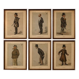Vanity Fair Artist, Caricatures of Victorian Gentlemen, 1883, Prints, Set of 3 For Sale