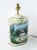 Vintage English Exported Tea Caddy Hand-Painted Rural Landscape With Pagoda Table Lamp For Sale In New York - Image 6 of 12