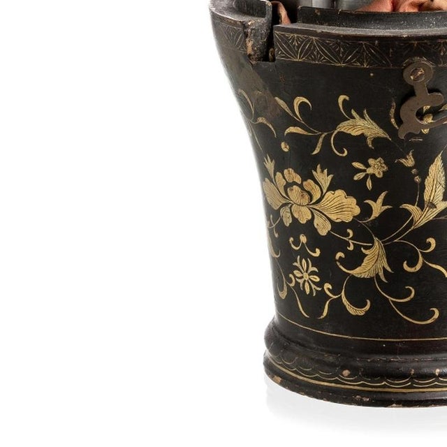 Antique Teapot Box in Lacquer, 1800s For Sale - Image 3 of 6
