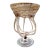 Vintage Jozefina Krosno Octopus Pedestal Art Glass Bowl / Compote For Sale