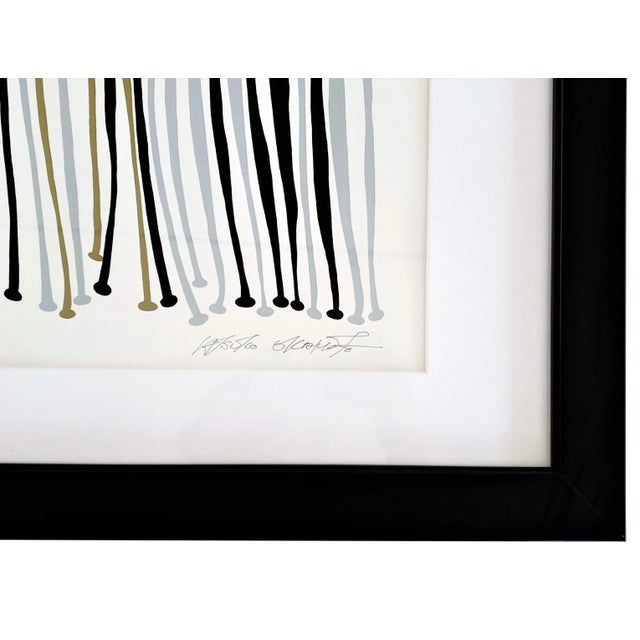 Atsuko Okamoto "Black Harmony" Abstract Serigraph Wall Art Signed For Sale In Miami - Image 6 of 10