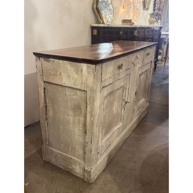 18th Century Carved and Painted French Buffet For Sale - Image 4 of 5