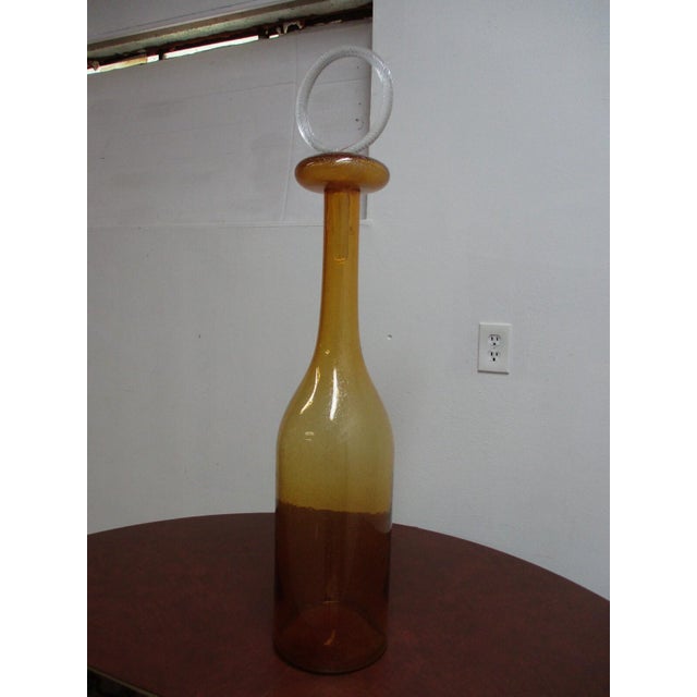 Global Views 1980s Global Views Italy Post Modern Glass Blown Vase Bottle Italian For Sale - Image 4 of 11