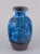 Aldo Londi for Bitossi. Vase in Rimini blue glazed ceramic with geometric patterns. Classic form with handles. 1960s....
