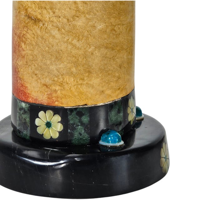 Rain Cloud Kachina Sculpture by Pedro Jimenez Iii, Blue Elk, Stone Inlay, 18" For Sale - Image 11 of 15