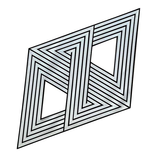 Vintage Boho Geometric Abstract on Canvas For Sale