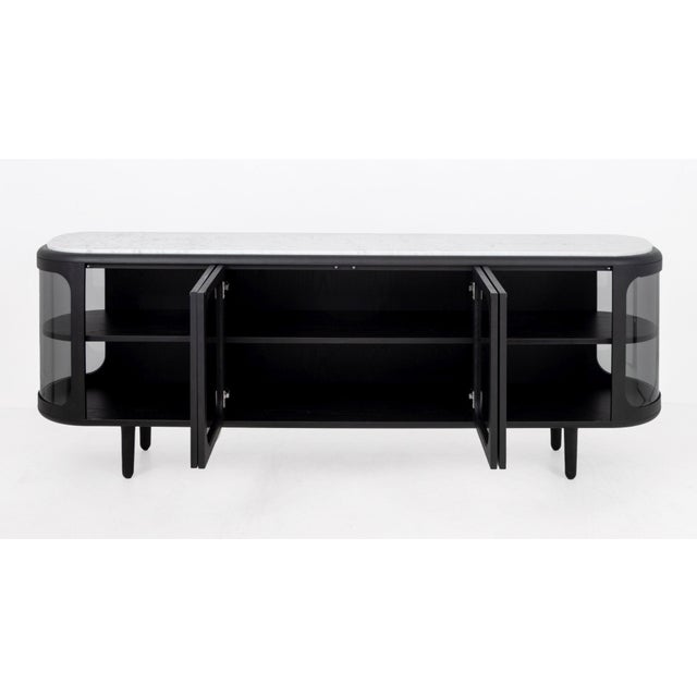 Late 20th Century Matteo Zorzenoni "Settebello" Black Sideboard For Sale - Image 5 of 10