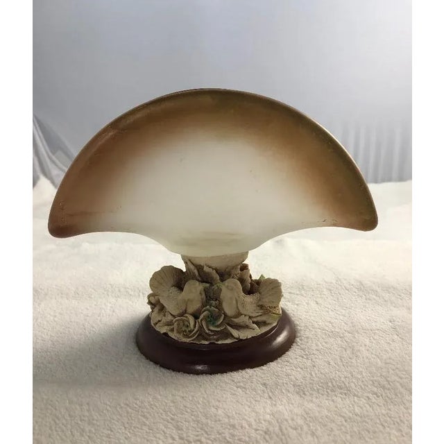 Tan Vintage Frosted Glass Capodimonte Bowl For Sale - Image 8 of 8