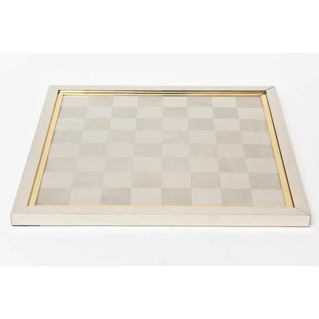 1970s Vintage Romeo Rega Brass and Chrome Plated Sculptural Checkers Game, 1970's, Restored, Italy For Sale - Image 5 of 11