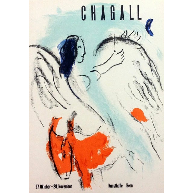 Chagall Lithograph 25, Kunsthalle Bern 1957 For Sale