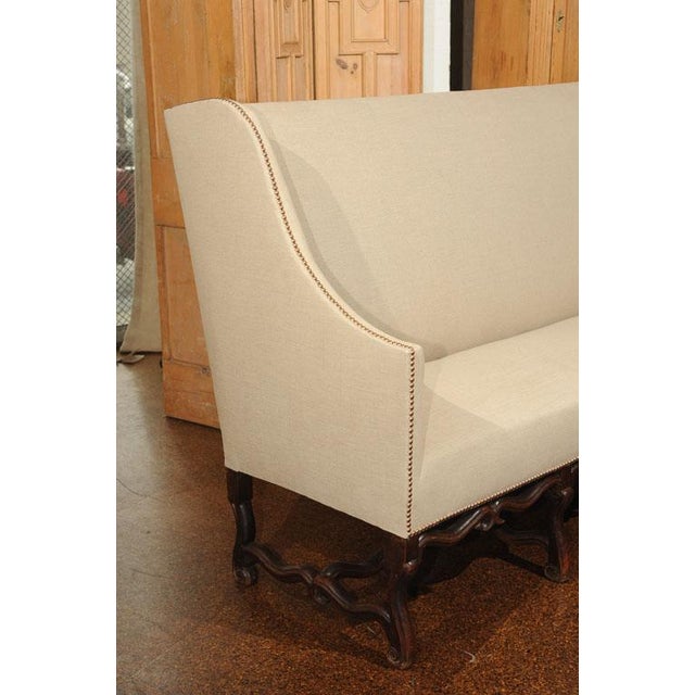 17th Century 17th Century Antique High Back Sofa For Sale - Image 5 of 9