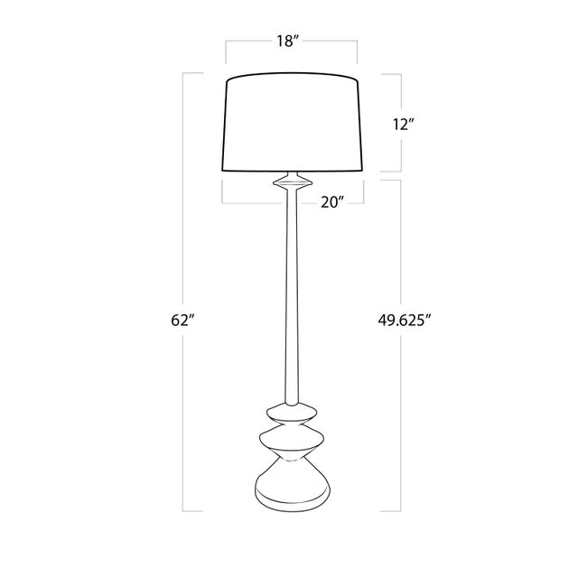 Regina Andrew Hope Iron Floor Lamp, White For Sale In Detroit - Image 6 of 7