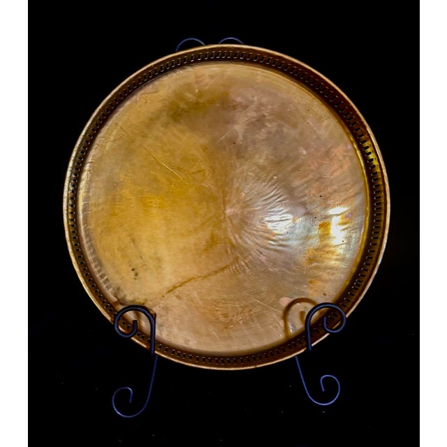 Vintage Brass Gallery Tray For Sale - Image 9 of 12