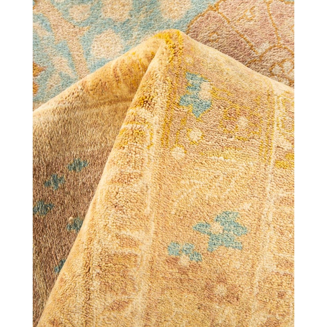 Textile Mogul, One-of-a-Kind Hand-Knotted Area Rug - Light Blue, 8' 4" x 10' 4" For Sale - Image 7 of 8