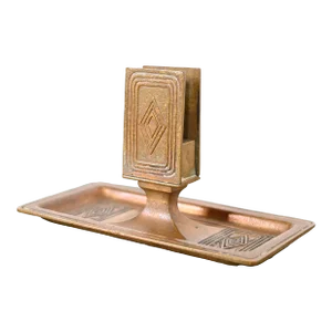 Tiffany Studios New York Graduate Pattern Bronze Doré Match Box Holder