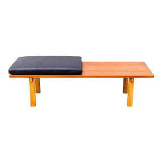 Studio Crafted Teak & Oak 1960s Danish Modern Bench or Coffee Table For Sale