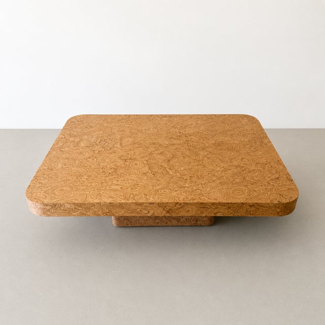 Mid-Century Modern Burlwood Pedestal Cocktail Table, 1970s For Sale In Palm Springs - Image 6 of 10