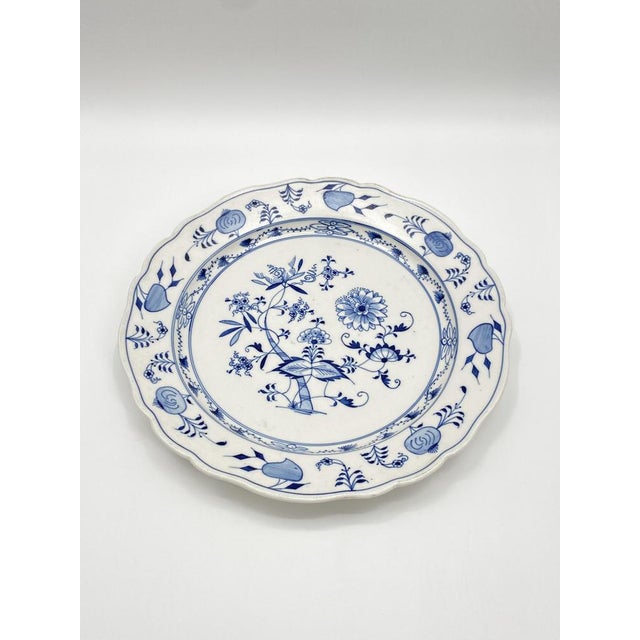 Antique Porcelain Plate with Onion Patterns from Meissen Teichert, 1890 For Sale - Image 11 of 15