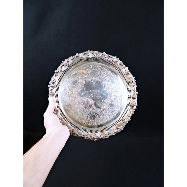Sheffield silver-plated trophy tray, fairfield horse show, 1935 created during the art deco period from 1920 to 1939, this...