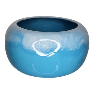Vintage Blue Glazed California Planter For Sale
