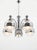 Mid-Century Modern Mid-Century Modern Chrome and Clear Glass Five-Light Globe Chandelier, 1970s For Sale - Image 3 of 3