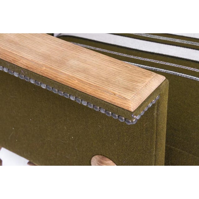 Danish Mid Century Modern Sofa W Straight Paddle Arms For Sale - Image 10 of 16