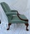 Robin's Egg Blue Mid-19th Century English Mahogany Library Armchair in Robin’s-Egg Blue Leather For Sale - Image 8 of 8