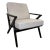 Mid-Century Modern Style White Boucle Lounge Chair For Sale