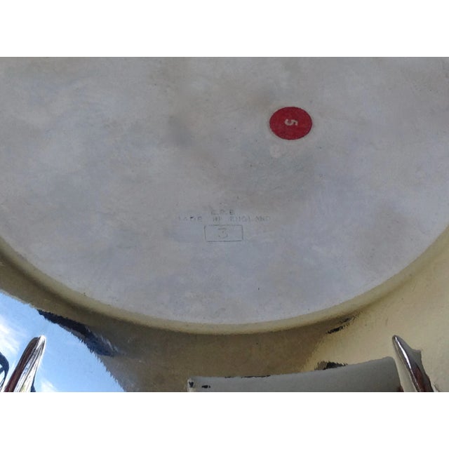 C.1970's English Silverplate Embossed Lotus Fluted Nut Bowl For Sale - Image 9 of 10