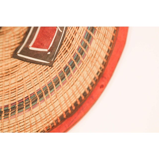 Conical Leather and Straw Tribal Fulani Hat, Mali West Africa For Sale - Image 10 of 13