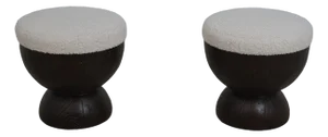 Pair Bernhardt Modern Design Round Stools